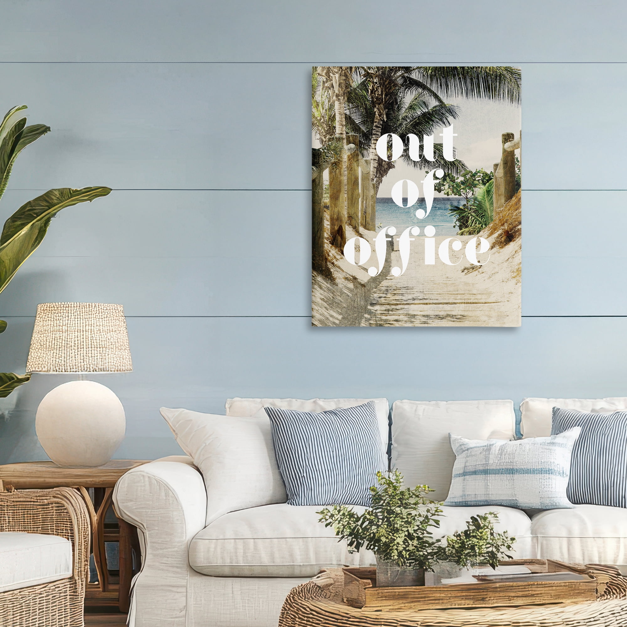 Out of Office Beach Path Canvas Wall Art, design by Lil' Rue