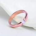 thumbnail image 3 of Wedding Band Ring for Women or Men Rose Gold Stainless Steel Crystal Ginger Lyne Collection, 3 of 7