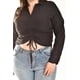 thumbnail image 4 of Blusa con jareta ajustable Roman Fashion /Tallas Extras, 1838 (Negro) negro 42, 4 of 6
