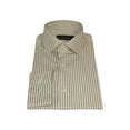 thumbnail image 4 of Men's Shirt ENZO PARK Turkey Soft Cotton Wrinkle Resistant Enzo7 Tan Stripe, 4 of 5