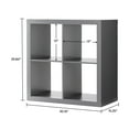 thumbnail image 6 of Better Homes & Gardens 4-Cube Storage Organizer, Gray, 6 of 7