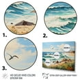 thumbnail image 3 of Designart "Over Beach Soar Seagull Elegance II" Nautical & Beach Floater Framed Wall Art Print, 3 of 7