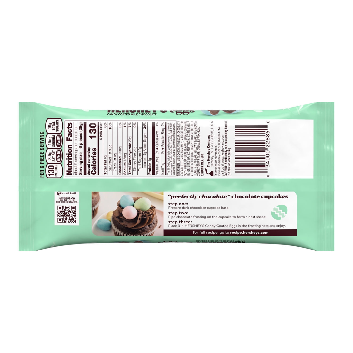 (3 pack) HERSHEY'S Candy Coated Milk Chocolate Eggs, Easter Candy Bag, 9 oz