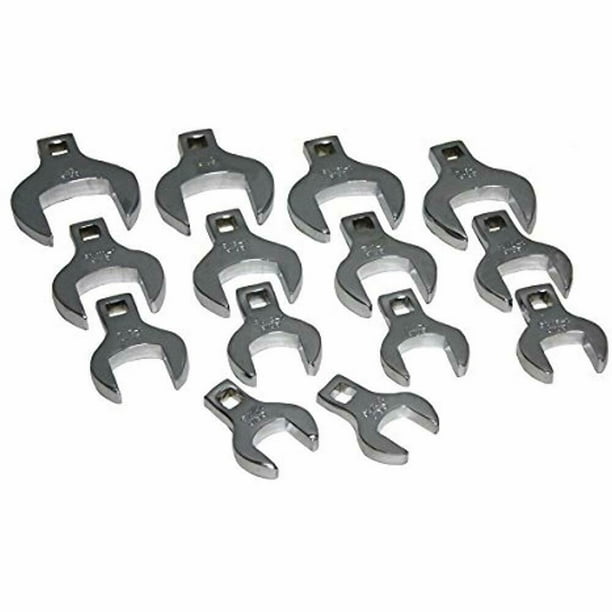 14 Pc 1/2" Jumbo Crowfoot Wrench Set SAE Crows Foot Hand Tools Home