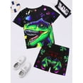 thumbnail image 3 of ATAIKU 3D HD Printed 3-12Y Little Boys Dinosaur 2-Piece Pajamas Set Kids Boy Short Sleeve Tee and Shorts Sleepwear Toddler Jammies, 3 of 9