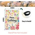 thumbnail image 6 of Happy Birthday House Flag 28 x 40 Inch Double Sided Burlap Spring Summer Colorful Party Decor Balloons Candles Cupcakes Festive Large Yard Flag Holiday Seasonal Outdoor Outside Decoration, 6 of 6