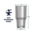 thumbnail image 3 of Vaso aislado al vacío de acero inoxidable de 30 oz con tapa blanco ER, 3 of 5