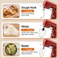 thumbnail image 3 of CEBORY 3-IN-1 Stand Mixer, 6.5 QT Tilt-Head 10-Speed Food Mixer, Kitchen Electric Mixer with Dough Hook, Beater, Whisk, Bowl for Most Home Cooks, 3 of 6