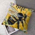 thumbnail image 7 of nygtbtfer Throw Pillow Cover - '' Bee Floral Wreath Design, Farmhouse Decorative Cushion Case for Couch, Sofa, Home, Outdoor White, 7 of 7