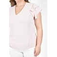 thumbnail image 4 of Blusa con volantes Roman Fashion / Tallas Extras, 1891 (Rosa) rosa 42, 4 of 6