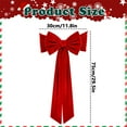 thumbnail image 3 of CoreLiving Velvet Chair Bows, Christmas Bows for Chairs, Red Velvet Chair Sashes - Giant Bow 11.8"x29.5" with Elastic for Home, Wedding, Party, Banquet, Xmas Holiday Decor, 3 of 6