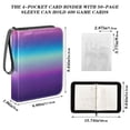 thumbnail image 3 of ALAZA Blue Gradient Trading Card Binder 4 Pocket Cards Collection Album 400 Folder Holder, 3 of 6