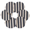 thumbnail image 2 of Haosy Set of 6 Drink Woven Coaster with Holder Heat Resistant Non-Slip Bar Coasters 4 Inches Navy Blue and White Striped, 2 of 7