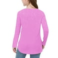 thumbnail image 6 of YUNAFFT Girls Printed Long Sleeve Tops Side Slit Casual Round-Neck Blouses Soft & Stretchy for 2-12Y, 6 of 7