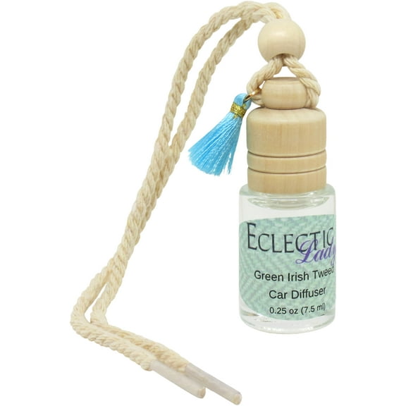 Green Irish Tweed Scented Car Diffuser by Eclectic Lady, 7.5 ml, Air Freshener, Premium Fragrance