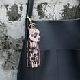 thumbnail image 3 of HSHDLDF Women Leather Tassels Keychain Car Circle Key Rings Gift Bag Hanging Buckle, 3 of 6