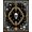 Black, Pattern 18, variant on Design&I 8'x10' Washable Area Rug Gothic Insect With Ornate Victorian Scrollwork Border Accents for Dining Room, Large Office, Lounge, Snag-Free