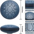 thumbnail image 4 of Steel Tongue Drum 6 Inch 11 Notes Hand Drums with Bag Sticks Music Book, Sound Healing Instruments for Musical Education Entertainment Meditation Yoga Chakra (Navy), 4 of 13