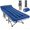 Gray Cot/Blue Pad, variant on COZY ROOT Folding Camping Cot Portable Outdoor Bed for Adults w/Mat & Storage Bag & Carry Bag, Heavy Duty Cots for Outdoor Travel & Office/Home Nap