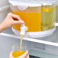 thumbnail image 4 of Clearance Beverage Dispenser For Fridge 5.5 L/1.5 Gallon Rotating Plastic Drink Dispenser With Spigot 4 Grids Cold Kettle Refrigerator Iced, 4 of 8