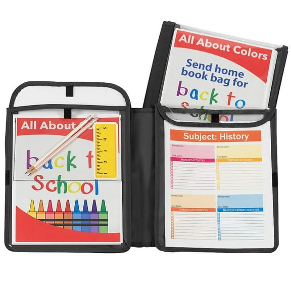 C-Line Homework Connector Folder, Black