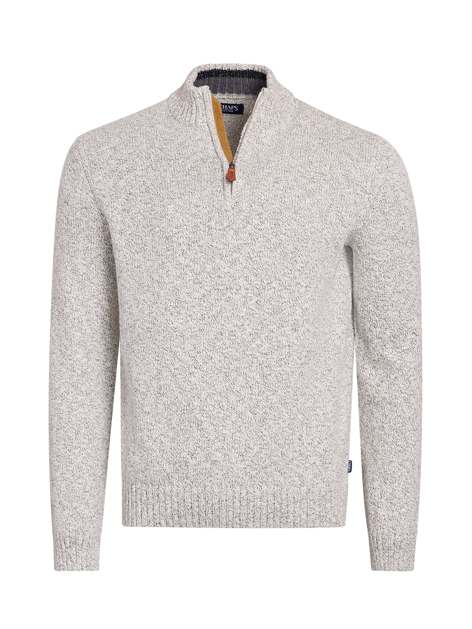 Chaps Men's & Big Men's Twist Mockneck Quarter Zip Pull Over Sweater, Sizes S - 2XL