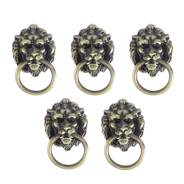 Shisuyan Rust Resistance Lion Head Wardrobe Handles 5Pcs