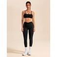 thumbnail image 5 of PISONIC Workout Workout Sets Color Block Twist Back Layered Sports Bra Twist Waist Leggings Gym Yoga Outfits, 5 of 9