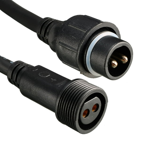 Connecteurs étanches, connecteur LED mâle femelle, connecteurs étanches  IP65, 2 broches, 2 cœurs avec câble d'extension 20cm 16AWG compatible avec  Led