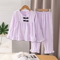 thumbnail image 5 of SJLDQY Girls Cute Pajamas Ruffled Long Sleeve with Pants Pj Sets Casual Sleepwear Comfy Loungewear, 5 of 5