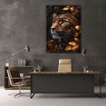 thumbnail image 5 of Mudket Golden Autumn Leopard Canvas Wall Art, Leopard Print Trendy Wall Decor Framed Ready to Hang for Living Room Office - 12"L x 8"W, 5 of 10