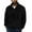 Black, variant on Sevevn Men Fleece Pullover Half Zip Sweatshirt Warm Sherpa Mock Neck Jacket with Pocket Soft Plush Winter Casual Outerwear Black XL