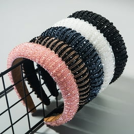 CRYSTAL HAIR BAND BROAD CHARCOAL CRYSTAL HAIR BAND BROAD CHARCOAL