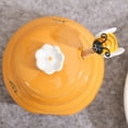thumbnail image 5 of 2X Tarro de Miel de Colmena de CeráMica y Tarro de Miel con Cazo de Madera con Tapa Barra de AgitacióN de Miel para Suministros de Tarro de Miel Accesorios de Cocina, 5 of 5