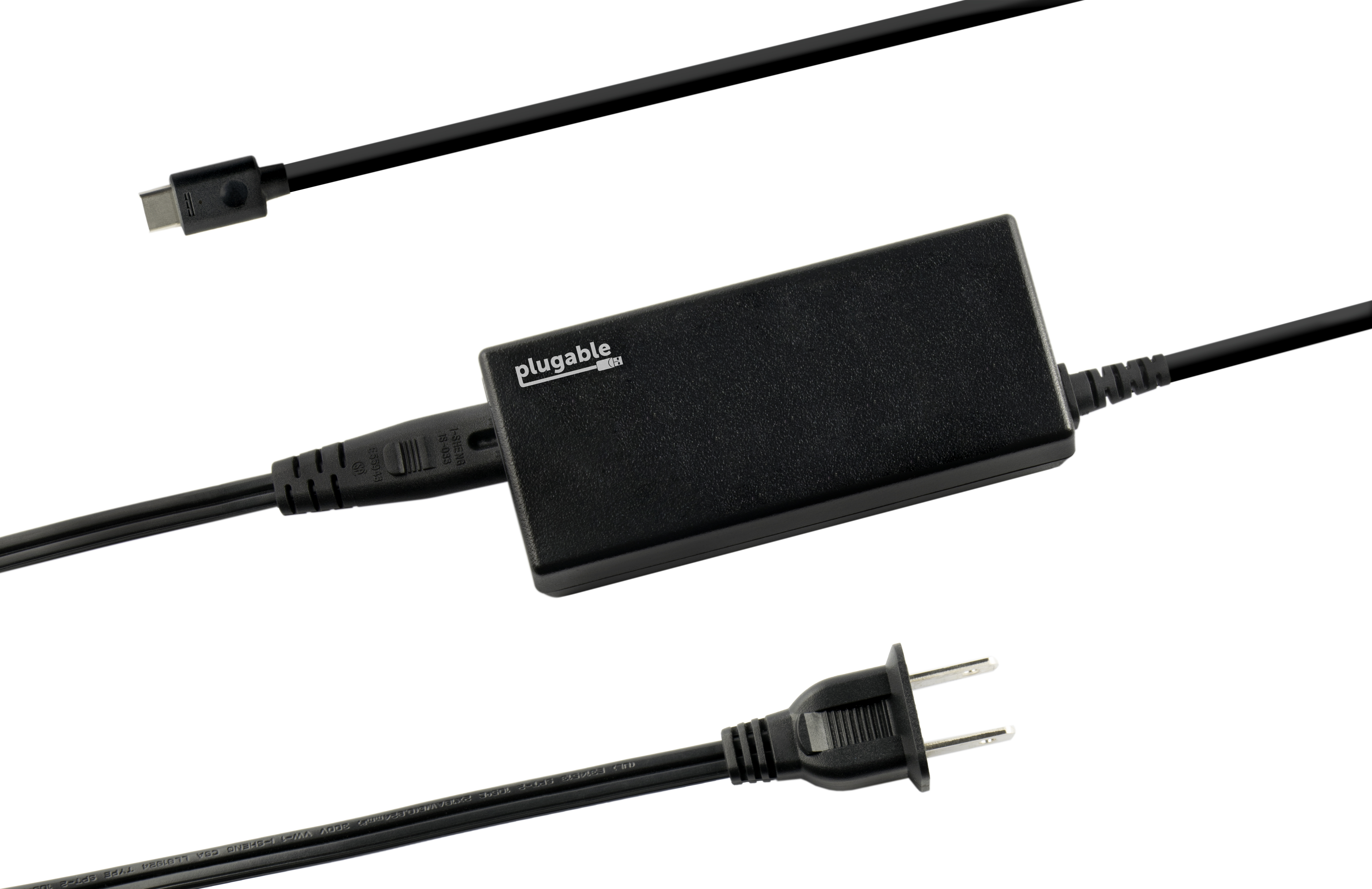 Plugable USBC Power Adapter Charger USBC, 60W, 10ft (3m)
