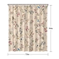 thumbnail image 5 of Pioneer Flower Floral Print Pattern Shower Curtain 72"x84" ,Bathroom Decorative Shower Curtains Set with 12 Hooks,Modern Waterproof Washable Shower Curtain, 5 of 6