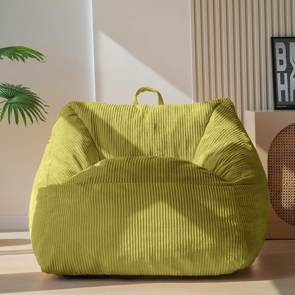 Leumius Bean Bag Sofa,Bean Bag Chair with Tufted Soft Stuffed Filling,Lazy Sofa BeanBag Chairs with Memory Foam for Dorm, Apartment, Living Room,Green