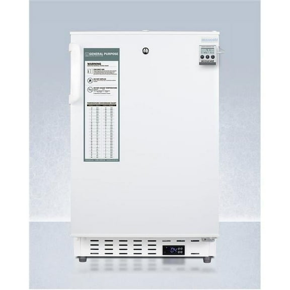 Accucold ADA404REFCAL 20" Built-In Undercounter Healthcare Refrigerator, 3.32 Cu.Ft., NIST Display