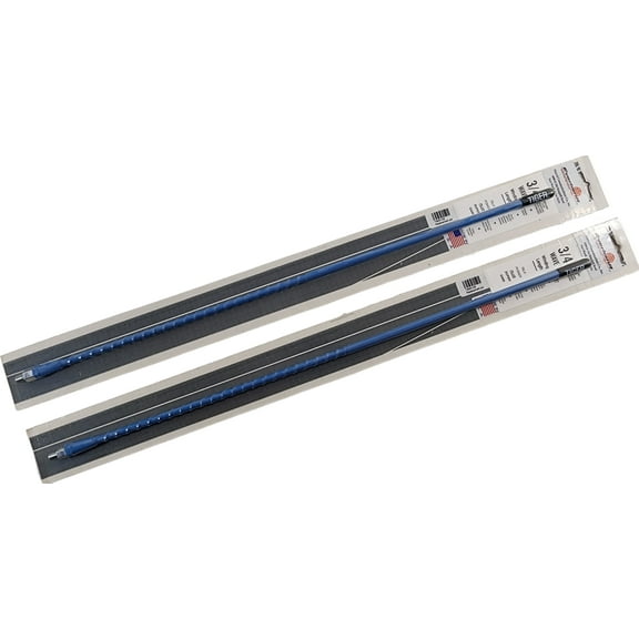 2 Lot Everhardt TSM2-BL 3/4 Wave 2 ft Fiberglass “Super Flex” CB Antennas - Blue