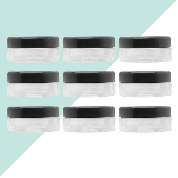 COSMOBETTY 10Pcs Refillable Powder Box For Loose Powder Travel Container With Prevent Powder Spreading Function