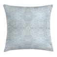 thumbnail image 1 of Floral Throw Pillow Cushion Cover, Ornamental Swirled Flower Lines Abstract Victorian Retro Curves Rococo Print, Decorative Square Accent Pillow Case, 24 X 24 Inches, Light Blue White, by Ambesonne, 1 of 2