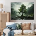 thumbnail image 1 of Designart Trees Wall art decor, Tree Canvas wall art, Tree Pines I , Red Traditional Canvas wall art, 32x24 inches, 1 of 5