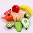 thumbnail image 1 of Children Wooden Kitchen Simulation Play House Toy Puzzle Magnetic Vegetables Fruit Cecilia Colorful Mini Toy Model Birthday Gift, 1 of 6