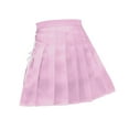 thumbnail image 5 of JINMGG Womens Plus Size Clearance $5 Fashion Women Solid Pleated A-Line Skirt Anti-Burnout High Waist Short Skirt Pink XXL, 5 of 9