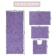 thumbnail image 5 of Home Weavers Modesto Bath Rug 100% Cotton Non-Slip Bathroom Rug Set Machine Washable Bathroom Rug, Bath Rug, U Shaped Contour, Runner, Purple Color 4 Piece Bath Rug set, 5 of 9