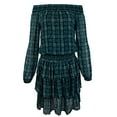 thumbnail image 3 of Michael Kors Tweed Haberdashery Print Georgette Off-The-Shoulder Dress-DT-S, 3 of 5