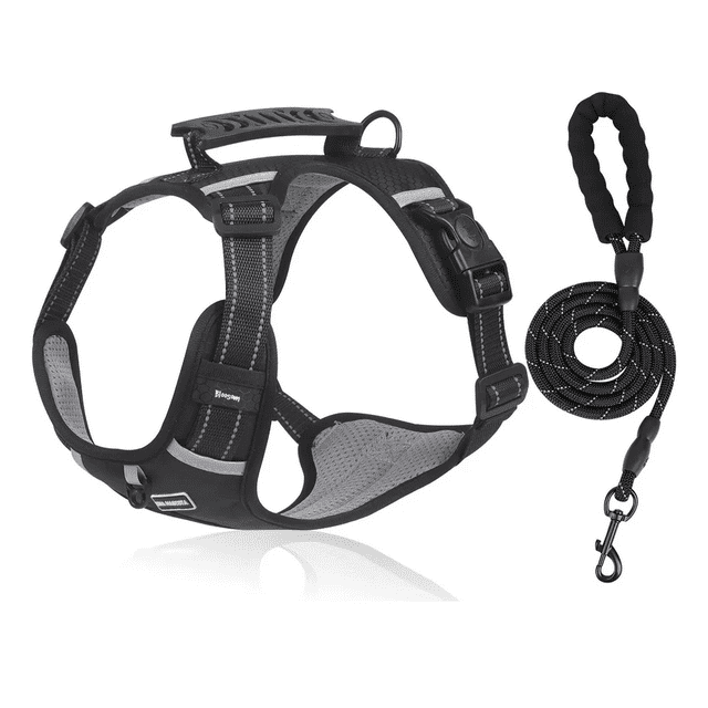 Pechera Bloosom Arnés De Seguridad Para Perro Negro Talla M