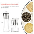thumbnail image 3 of Salt and Pepper Grinder Round Set of2 Stainless Steel Manual Spice Salt&Pepper Grinder Set With Adjustable 5Grade Coarseness Ceramic Rotor, 3 of 5