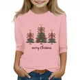 thumbnail image 2 of YUNAFFT T-Shirt à Manches Courtes pour Garçons et Filles 3-12 Ans avec Imprimé Graphique de Noël, Col Rond Décontracté, Haut Extensible Type Coton, Confortable pour le Quotidien, 2 of 4
