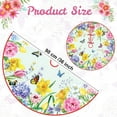 thumbnail image 2 of Spring Floral Christmas Tree Skirt 36 Inch Garden Butterfly Flowers Mat Summer Tree Decoration Spring Holiday Party Supplies Festive Rustic Farmhouse Indoor Outdoor Ornaments, 2 of 6